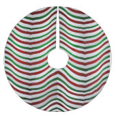 Weihnachtsbaumrock Candy Cane Tree Skirts Polyester Weihnachtsbaumdecke (Vorderseite)