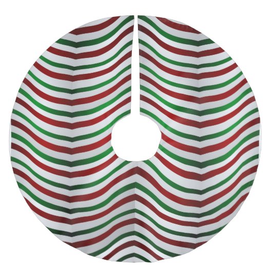 Weihnachtsbaumrock Candy Cane Tree Skirts Polyester Weihnachtsbaumdecke (Vorderseite)