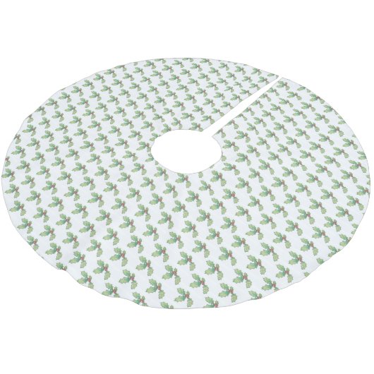 Weihnachtsbaumrock - Holly Jolly Polyester Weihnachtsbaumdecke (Schrägansicht)