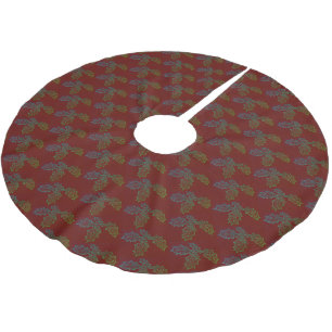 Weihnachtsbaumrock - Holly Sketch Polyester Weihnachtsbaumdecke