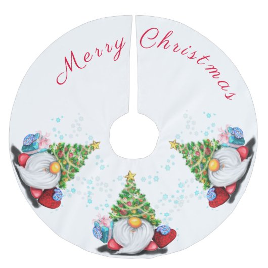 Weihnachtsbaumrock kommt mit Geschenken für Sie Polyester Weihnachtsbaumdecke (Vorderseite)