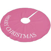 Weihnachtsbaumrock lebhaft Rosa Polyester Weihnachtsbaumdecke (Schrägansicht)