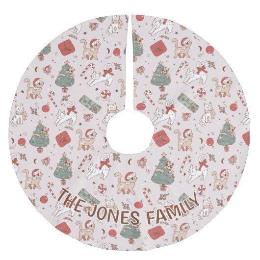 Weihnachtsbaumrock, Personalisierter Weihnachtsbau Polyester Weihnachtsbaumdecke (Vorderseite)