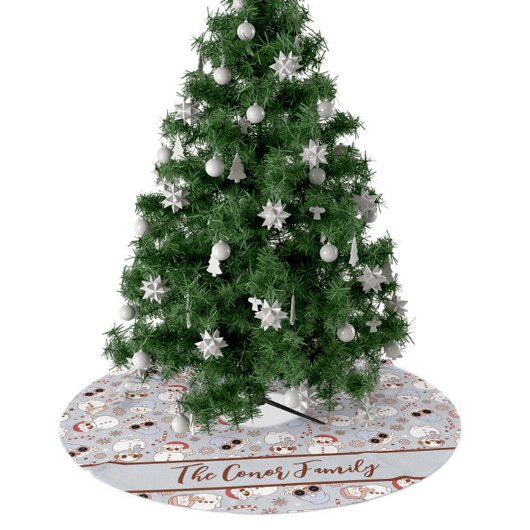 Weihnachtsbaumrock, Personalisierter Weihnachtsbau Polyester Weihnachtsbaumdecke