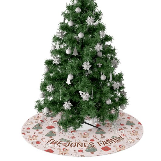 Weihnachtsbaumrock, Personalisierter Weihnachtsbau Polyester Weihnachtsbaumdecke