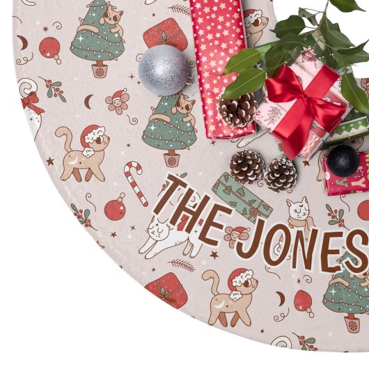 Weihnachtsbaumrock, Personalisierter Weihnachtsbau Polyester Weihnachtsbaumdecke