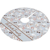 Weihnachtsbaumrock, Personalisierter Weihnachtsbau Polyester Weihnachtsbaumdecke (Schrägansicht)