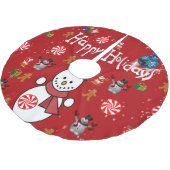 Weihnachtsbaumrock Polyester Weihnachtsbaumdecke (Schrägansicht)