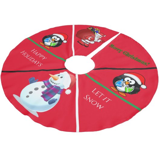 Weihnachtsbaumrock Polyester Weihnachtsbaumdecke (Schrägansicht)