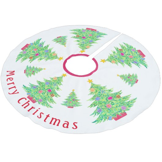 Weihnachtsbaumrock Polyester Weihnachtsbaumdecke (Schrägansicht)