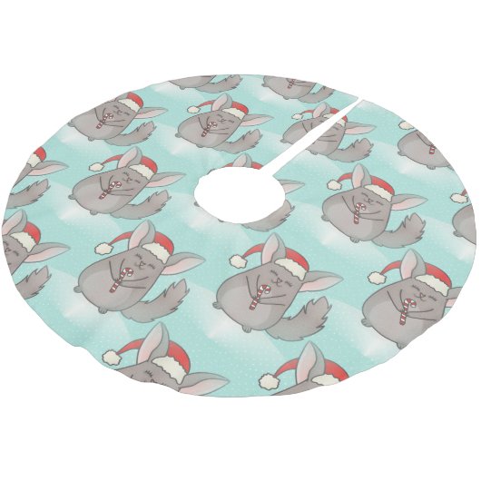 Weihnachtsbaumrock Polyester Weihnachtsbaumdecke (Schrägansicht)