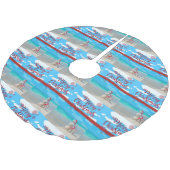 Weihnachtsbaumrock Santa Polyester Weihnachtsbaumdecke (Schrägansicht)