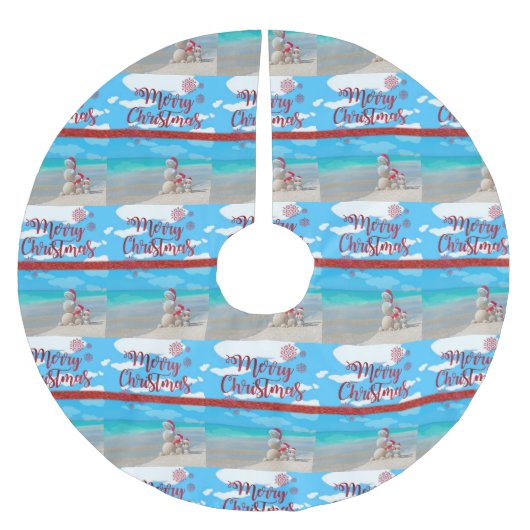 Weihnachtsbaumrock Santa Polyester Weihnachtsbaumdecke (Vorderseite)