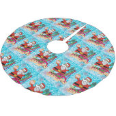 Weihnachtsbaumrock Santa Polyester Weihnachtsbaumdecke (Schrägansicht)