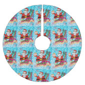 Weihnachtsbaumrock Santa Polyester Weihnachtsbaumdecke (Vorderseite)