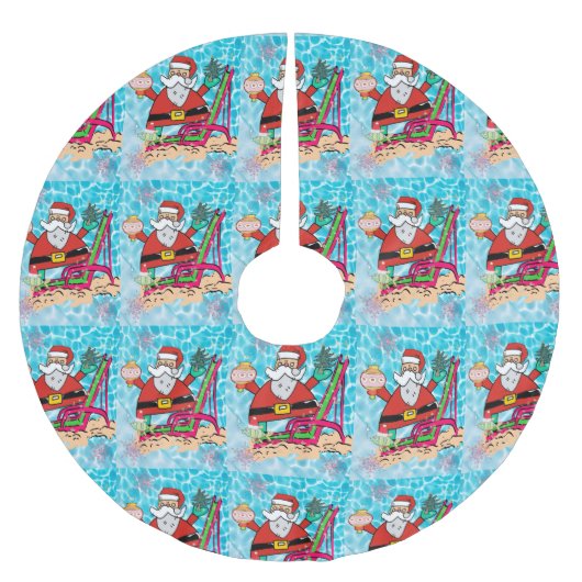 Weihnachtsbaumrock Santa Polyester Weihnachtsbaumdecke (Vorderseite)