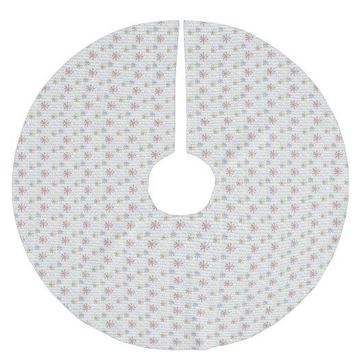 Weihnachtsbaumrock/Schneeflocken Polyester Weihnachtsbaumdecke (Vorderseite)