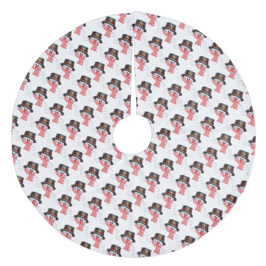 Weihnachtsbaumrock/Schneemann Fleece Weihnachtsbaumdecke (Vorderseite)