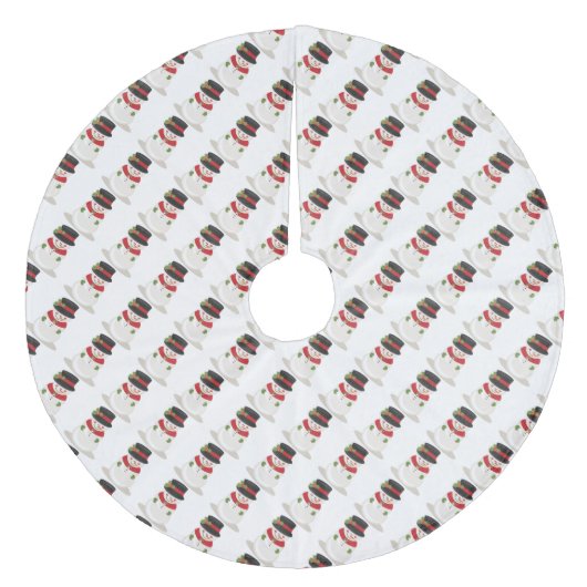 Weihnachtsbaumrock/Schneemann Fleece Weihnachtsbaumdecke (Vorderseite)