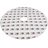 Weihnachtsbaumrock/Schneemann Fleece Weihnachtsbaumdecke (Schrägansicht)