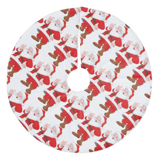 Weihnachtsbaumrock/Weihnachtsmann Fleece Weihnachtsbaumdecke (Vorderseite)