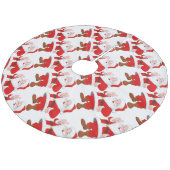 Weihnachtsbaumrock/Weihnachtsmann Fleece Weihnachtsbaumdecke (Schrägansicht)