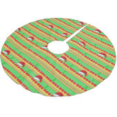 Weihnachtsbaumrock-Weihnachtsmannmütze Polyester Weihnachtsbaumdecke (Schrägansicht)