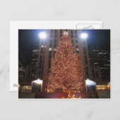 Weihnachtsbaumrockefeller-Mitte Feiertagspostkarte (Vorne/Hinten)