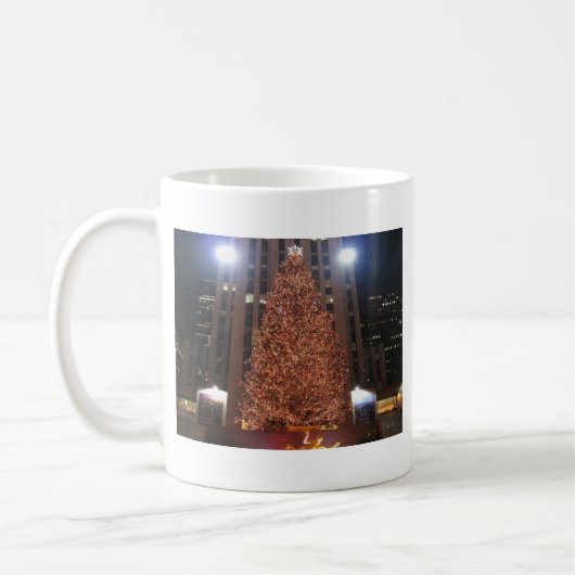 Weihnachtsbaumrockefeller-Mitte Kaffeetasse (Links)