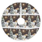 Weihnachtsbaumrospferd Anpassbar Polyester Weihnachtsbaumdecke (Vorderseite)
