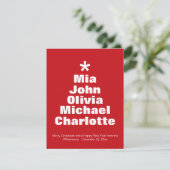 Weihnachtsbaumrot - weiße individuelle Namen Moder (Stehend Vorderseite)