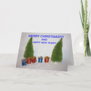 Weihnachtsbaum's and Present's Christmas CARD Feiertagskarte