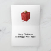 Weihnachtsbaumschattierungen der Roten Grußkarte Feiertagskarte (Innenseite)