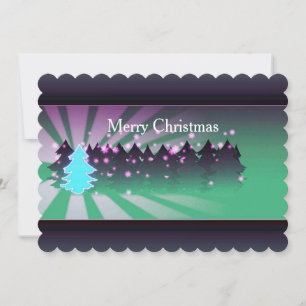 Weihnachtsbaumschattierungen mit grüner Flachkarte Feiertagskarte