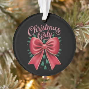 Weihnachtsbaumschleife Mädchen Ästhetik Weihnachte Ornament