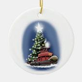 Weihnachtsbaumschlepper Keramik Ornament (Vorne)