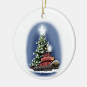 Weihnachtsbaumschlepper Keramik Ornament (Links)