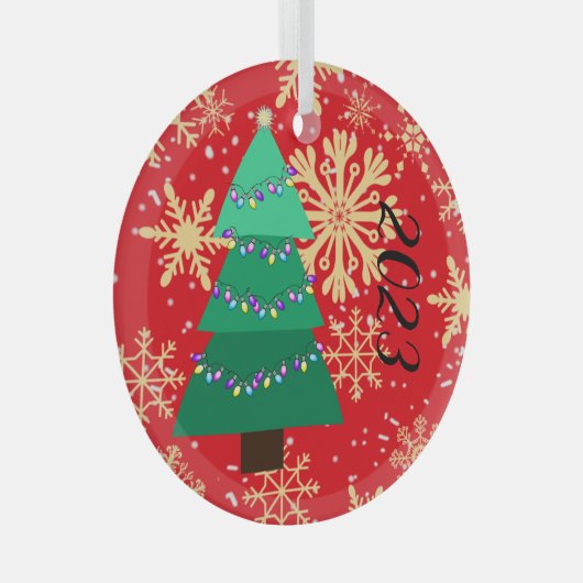 Weihnachtsbaumschmuck 2023 ornament aus glas (Vorderseite Rechts)