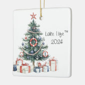Weihnachtsbaumschmuck am See 2024 Keramikornament (Links)