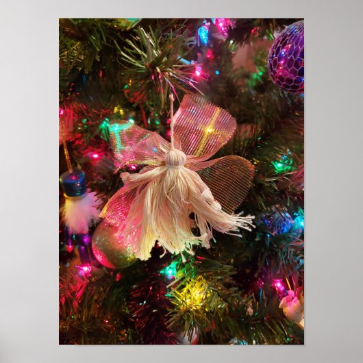 Weihnachtsbaumschmuck Angelenpuppfoto Poster (Vorne)