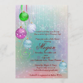 Weihnachtsbaumschmuck Baby Shower Einladung, Winte Einladung