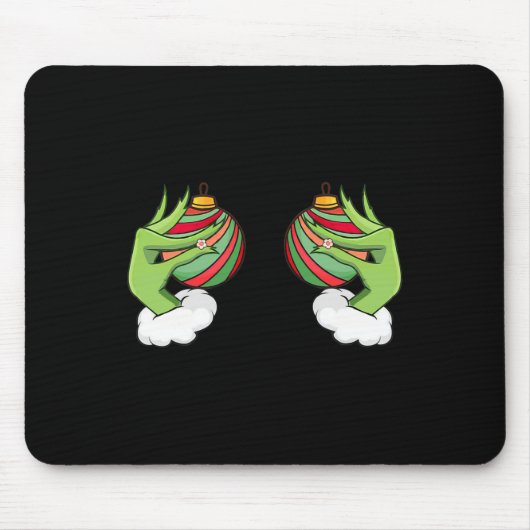 Weihnachtsbaumschmuck Brust Lustige Weihnachten Mousepad (Vorne)