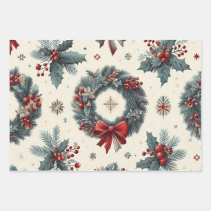 Weihnachtsbaumschmuck Design Blauer Bettler Geschenkpapier Set