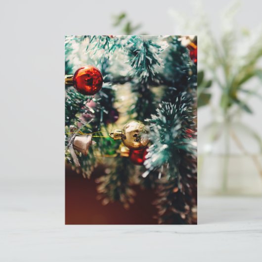 Weihnachtsbaumschmuck Einladung (Stehend Vorderseite)