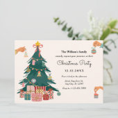 Weihnachtsbaumschmuck Einladung (Stehend Vorderseite)