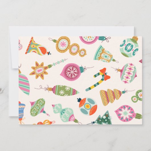 Weihnachtsbaumschmuck Einladung (Rückseite)