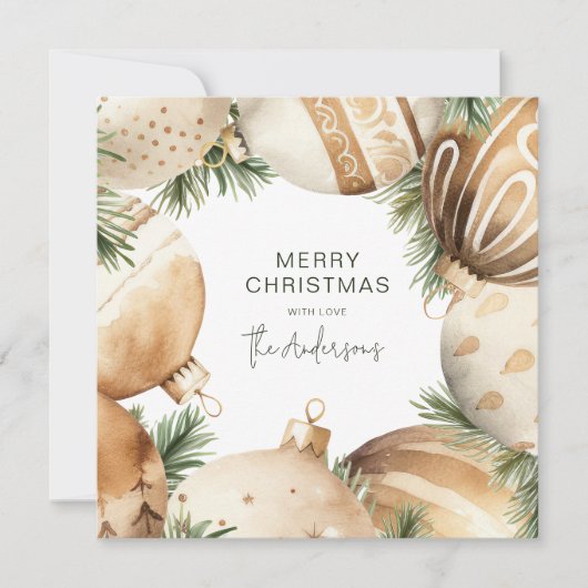 Weihnachtsbaumschmuck Einladung (Vorderseite)