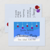 Weihnachtsbaumschmuck-Einladung Einladung (Vorne/Hinten)