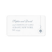 Weihnachtsbaumschmuck Eisblauer Hochzeitstorte Adressaufkleber (Vorne)