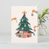 Weihnachtsbaumschmuck Feiertagskarte (Stehend Vorderseite)